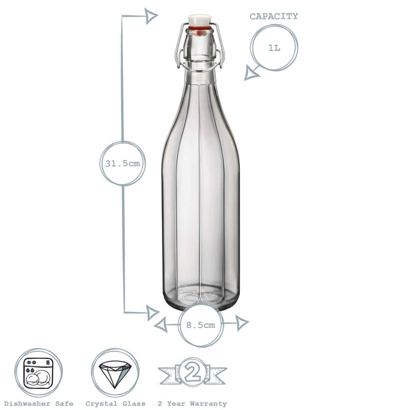 Oxford Glass Swing Bottles - 1 Litre