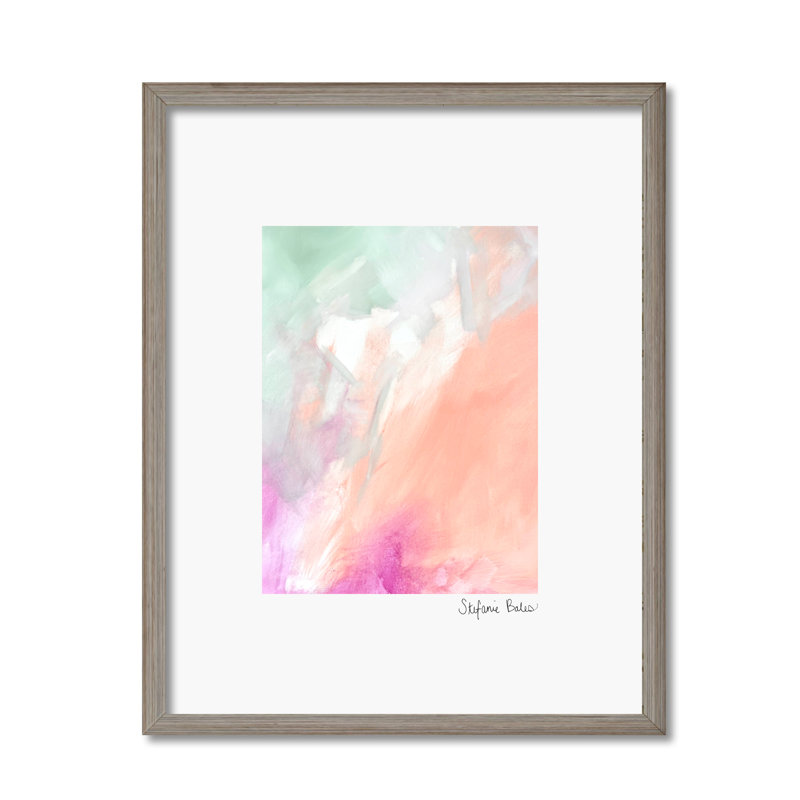 Spring Garden Print by Stefanie Bales, Framed Matted Print, Gray, 12" H x 8" W x 1.125" D