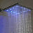 Fontana 12" Dark Oil Rubbed Bronze/Matte Black Square Color Changing LED Rain Shower Head