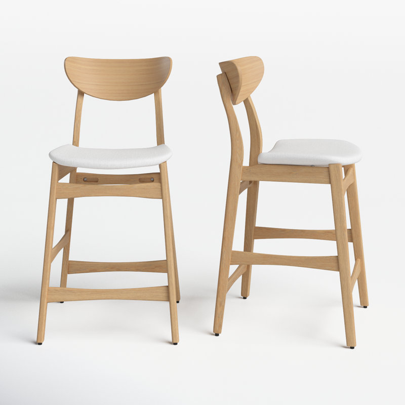 Fitz 24" Counter Stool, Light Beige, Oak
