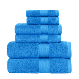 Ensemble de 6 serviettes de bain en coton ultra-absorbantes 600 g / m², 2 serviettes de bain, 2 essuie-mains et 2 débarbouillettes en coton
