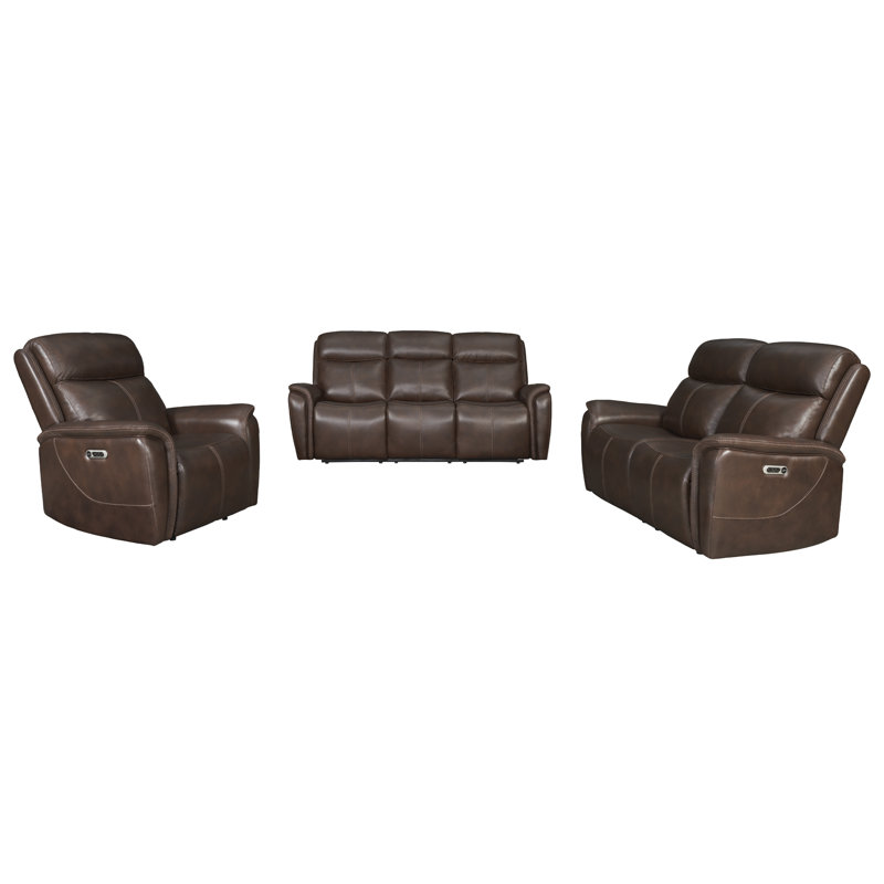 Causeuse et fauteuil inclinable électrique Allysia, Auburn