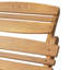 Chaise longue pliable en bois de couleur brune avec patio résistant aux intempéries pour se prélasser à l'extérieur