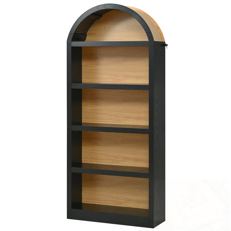 Yetta arquée avec tablettes ouvertes, Noir