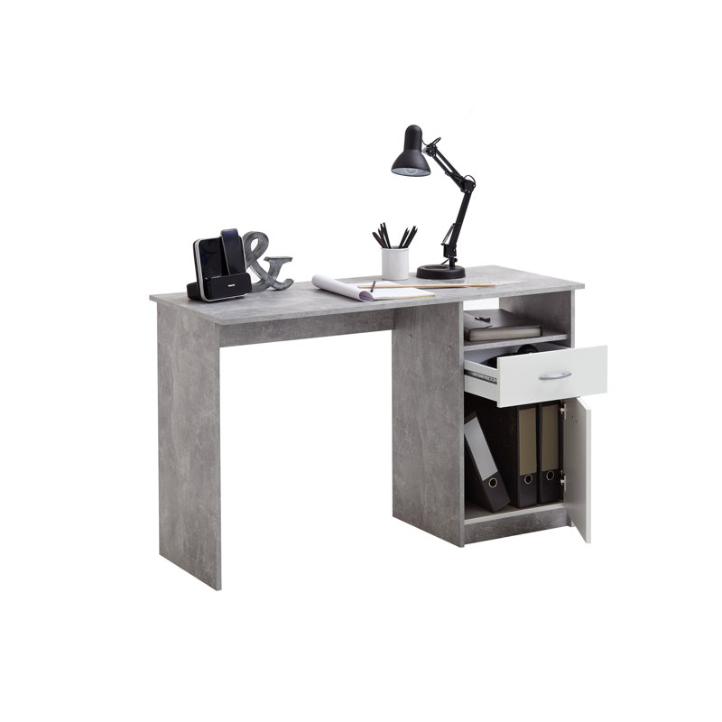 Garry Writing Desk, White/Grey