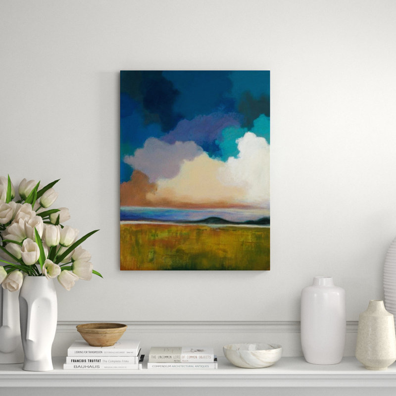 Walking In The Sky Painting by Sara Brown, Image Brush Gel, 32" H x 24" W x 1.5" D