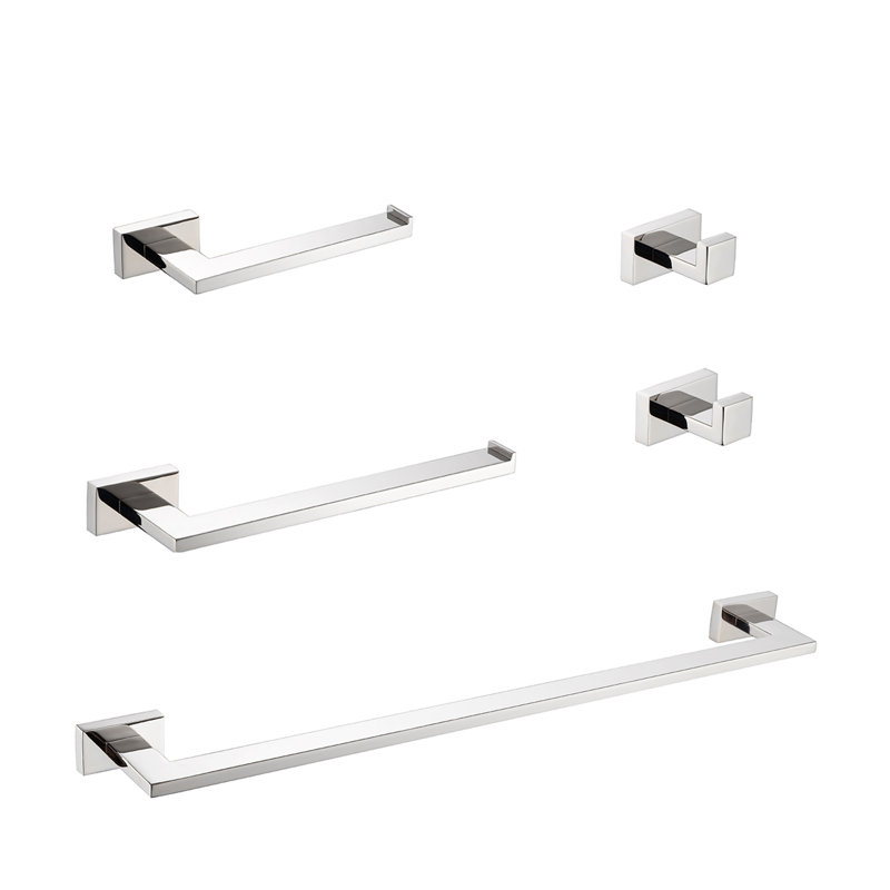 Ryeli 5 - Piece Bathroom Hardware Set, Chrome