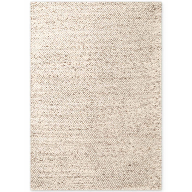 Lyon Wool Hand Woven Area Rug, Rectangle 140 x 200 cm, Light Brown/Beige