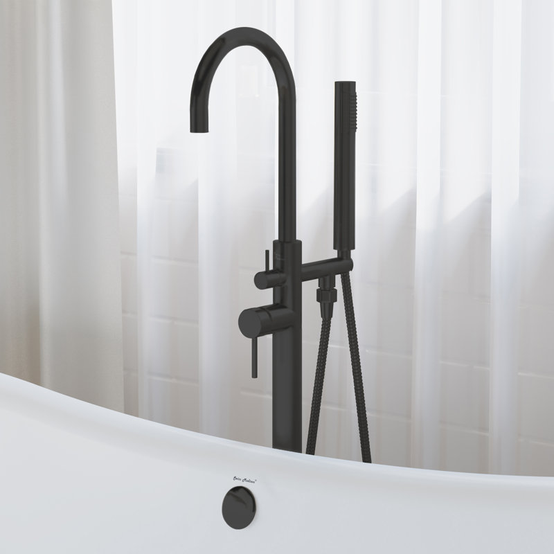 Robinet de baignoire autoportant Ivy, Noir mat