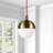 Caillin 1 - Light Brass Single Pendant-152244960