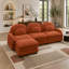 Canapé 3 places en tissu Teddy effet nuage, dossier et accoudoirs incurvés, pouf amovible, coussin double couche-456750087-456750104