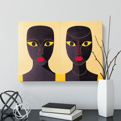 Two Women Abstract Vol.3 - Wrapped Canvas
