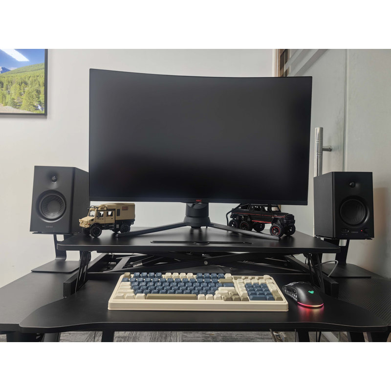 32 Inch Desk Converter, Black