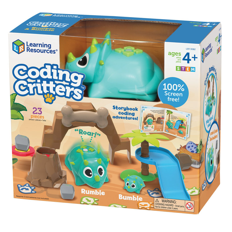 Coding Critters Rumble & Bumble 23-Piece Screen-Free STEM Set
