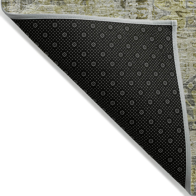 Tapis kaki Xhevrie intérieur / extérieur lavable à la machine, Rond 8 pi