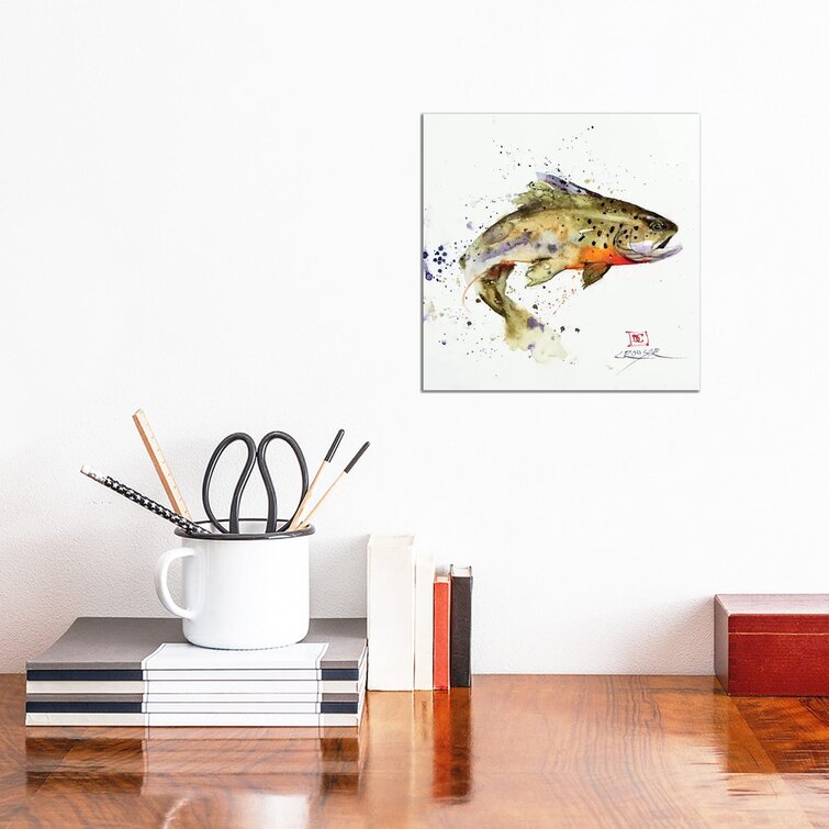 Bless international Abstract Trout by Dean Crouser Gallery-Wrapped Canvas  Giclée