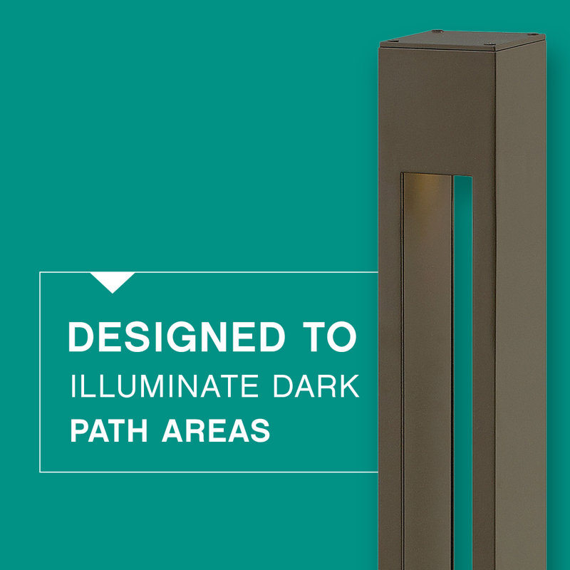 Atlantis 30-in 120V Outdoor Round Bollard Path Light with LumaCore LED, Bronze