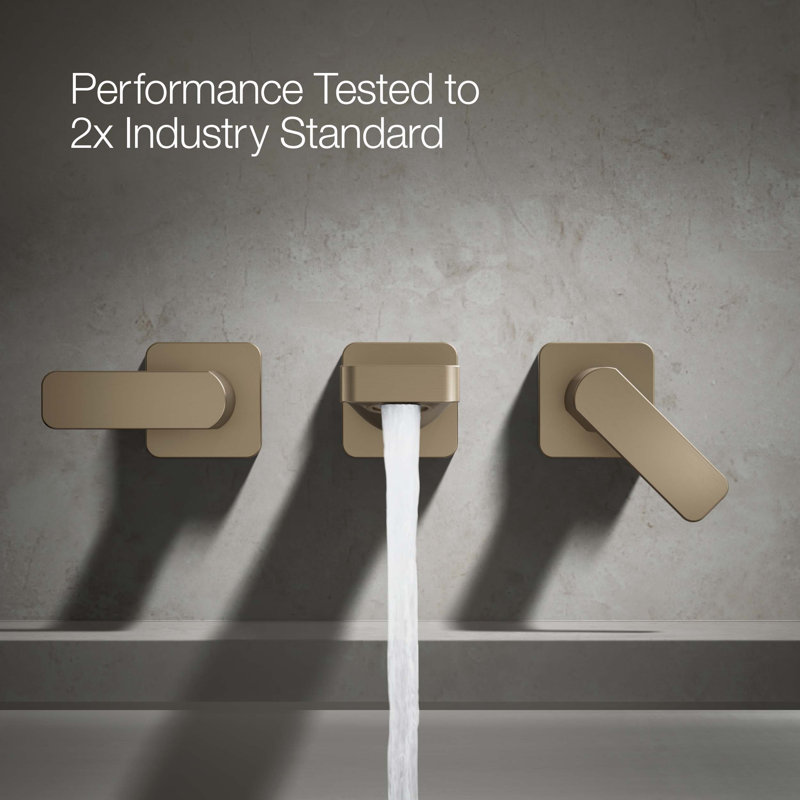 Parallel Wall Mount Bath Filler Trim, Vibrant Brushed Bronze