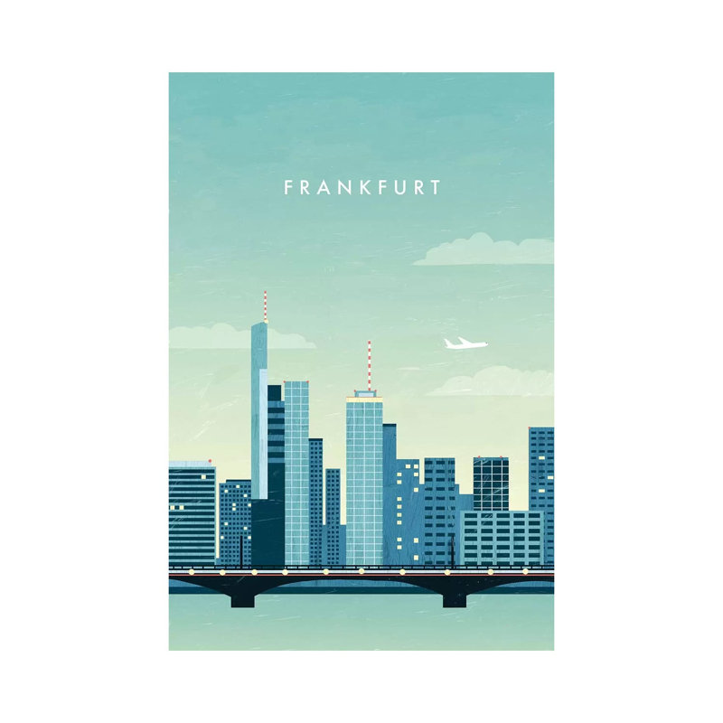 Frankfurt 1 Piece Wrapped Canvas Wall Art, 20.32 cm H x 30.48 cm W