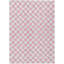 Tapis intérieur lavable à motif géométrique rose et ivoire 9 pi x 12 pi