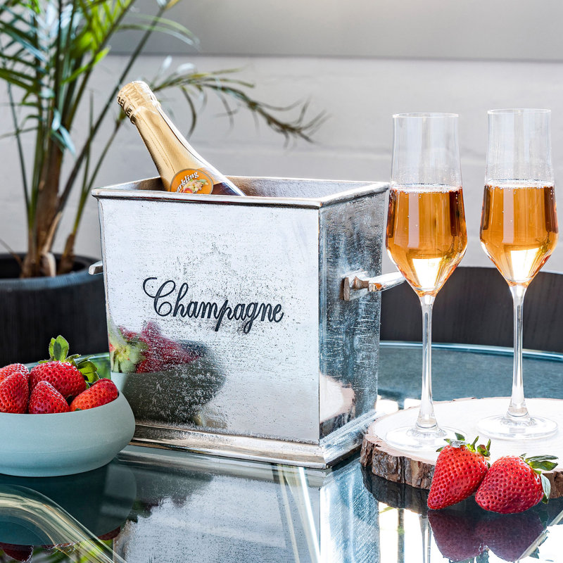 Seau à champagne en aluminium pour 2 bouteilles