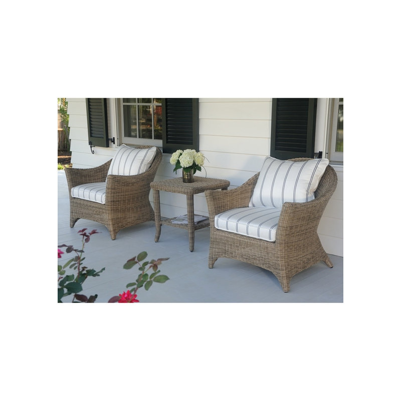 Cape Cod Outdoor Square Side Table, Black