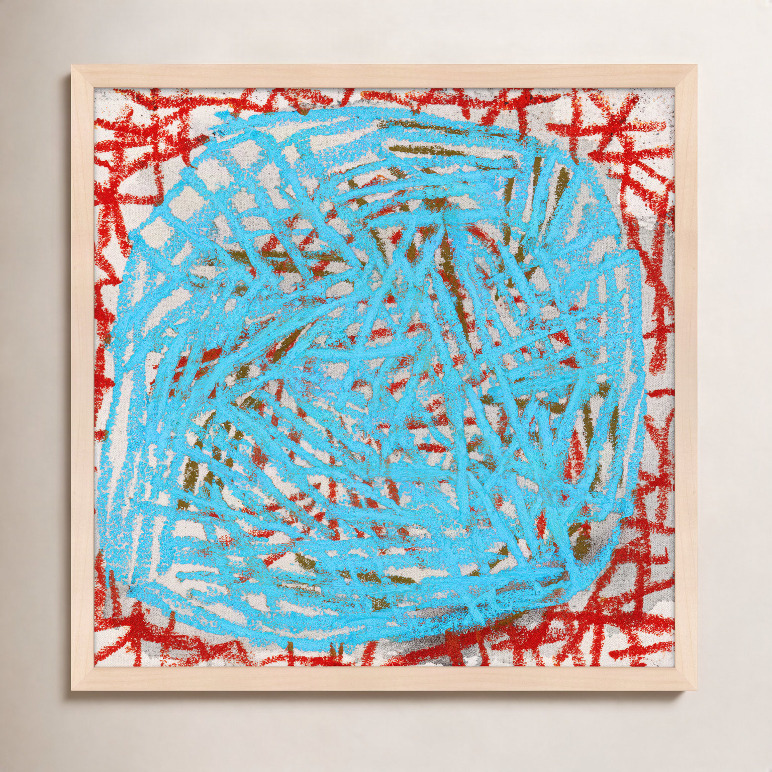 Dreya "Robins Nest" Print by Stephanie Dennis, 24" H x 24" W  x 1.25" D, Maple