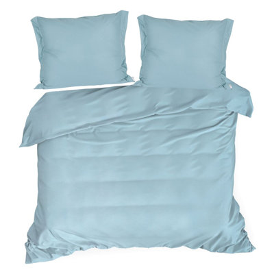 Solid Colour Duvet Cover Set with Pillowcases