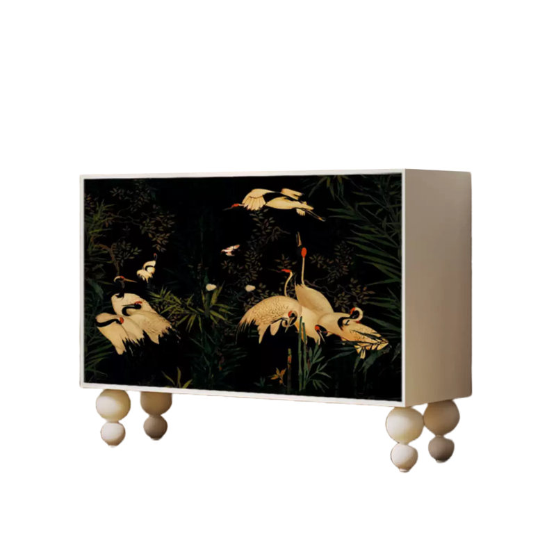 Armoire d'appoint, Blanc / noir