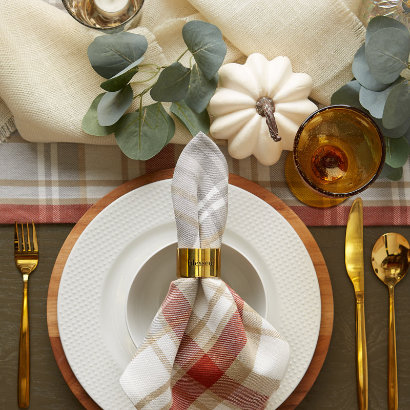 Rond de serviette estampé Grateful