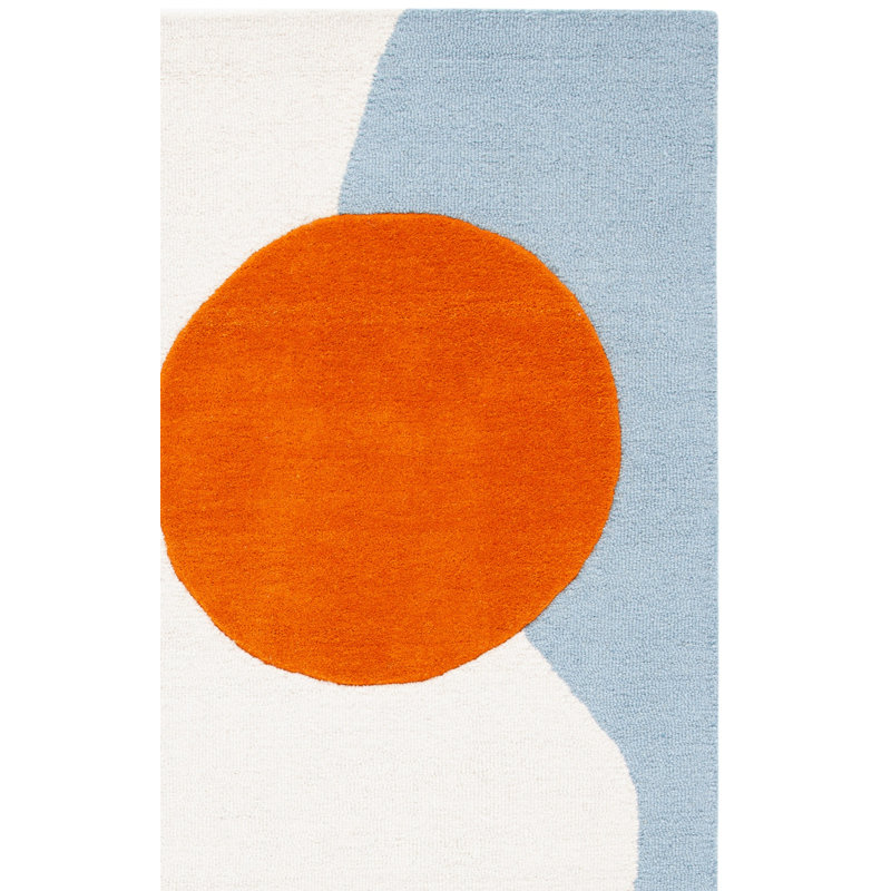 Tapis ivoire / bleu Felipe, Rectangle 8 pi x 10 pi