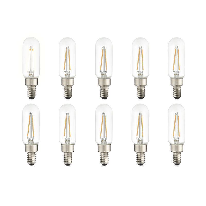 Mclellan 25 Watt Equivalent T8 LED Dimmable Light Bulb Soft White (3000K) E12/Candelebra Base