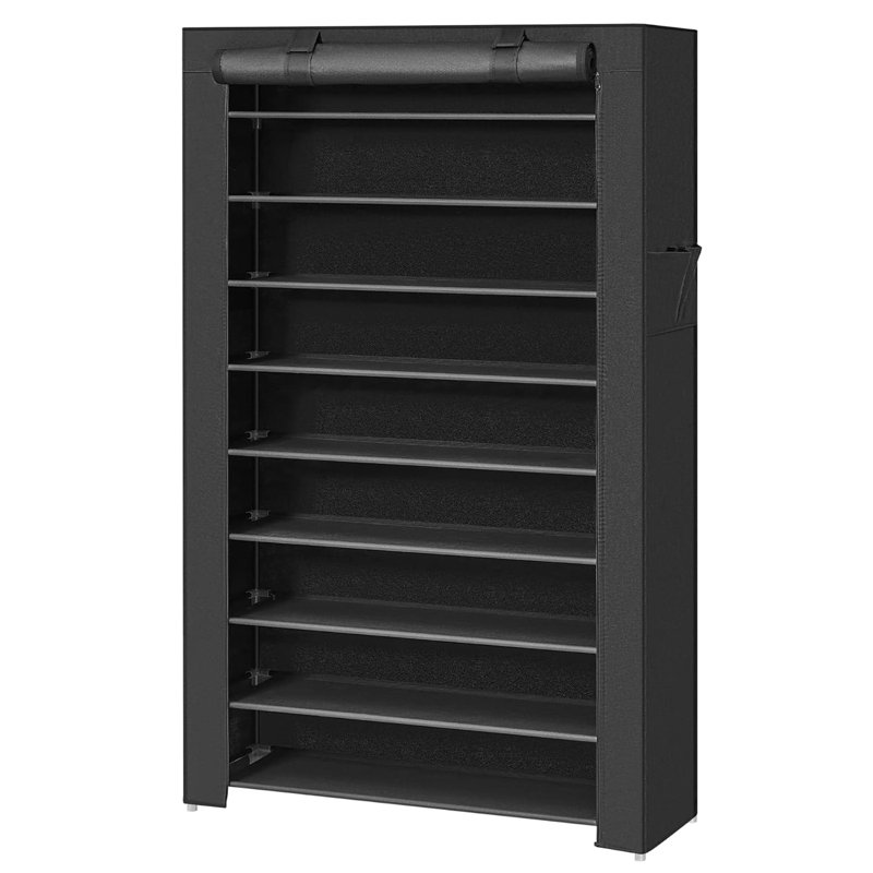Shoe Rack, 63" H x 34.6" W x 11" D, Black
