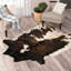 Tapis beige et brun en similicuir de vache Epic-2136738310