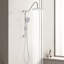 Ensemble de pomme de douche double avec pluie de 10 po et poche - nickel brossé pour environnement de détente et système aspect métal élégant