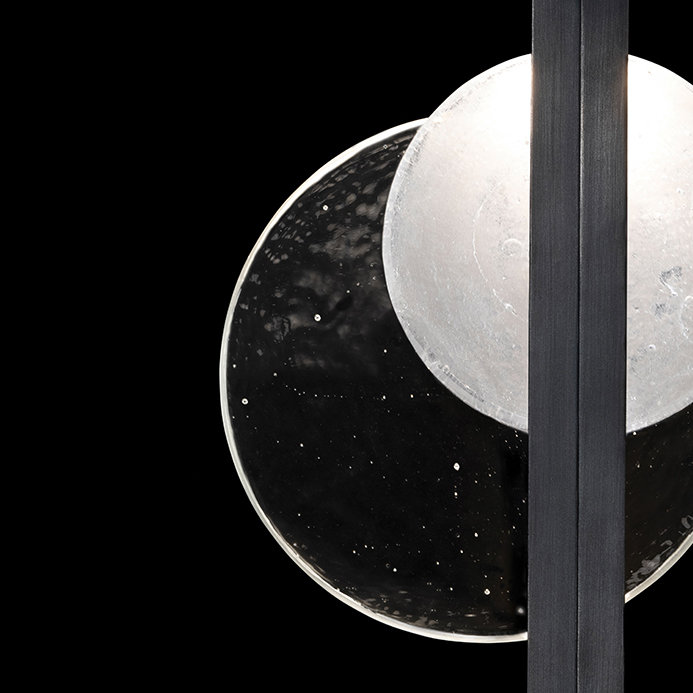 Selene 2 - Light LED Flush Mounted Sconce, Black, 26" H x 11.5" W x 3.5" D
