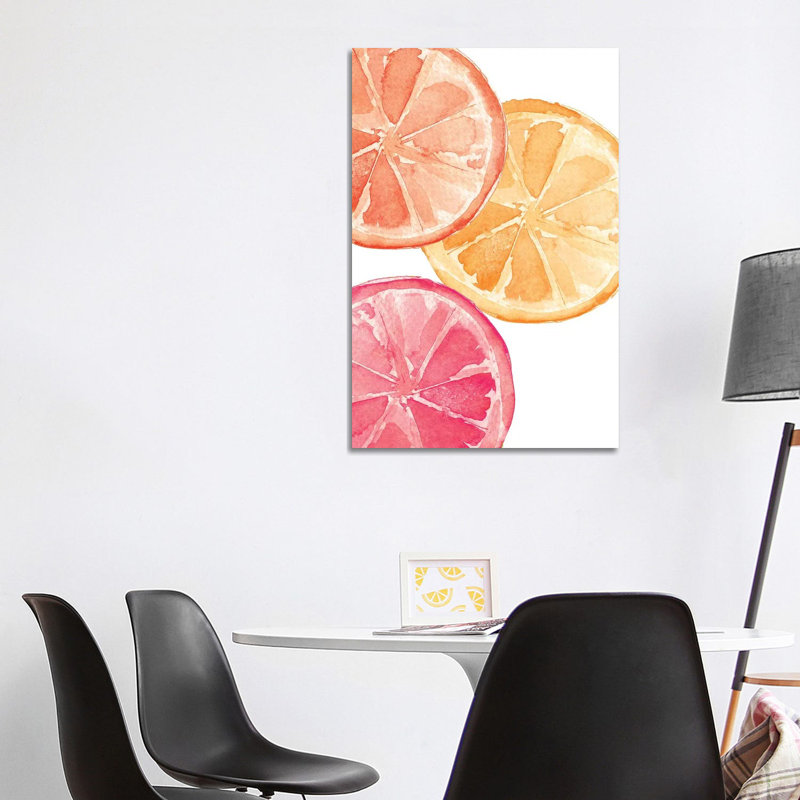 Citrus Slices by Melissa Selmin - Print on Canvas, 101.6 cm H x 66.04 cm W x 1.91 cm D, Wrapped Canvas