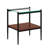 2-piece Modern End Tables Rectangle Side Table with Tempered Glass Top & MDF Storage Shelf, Living Room Accent Tables-1889556394-1889556390