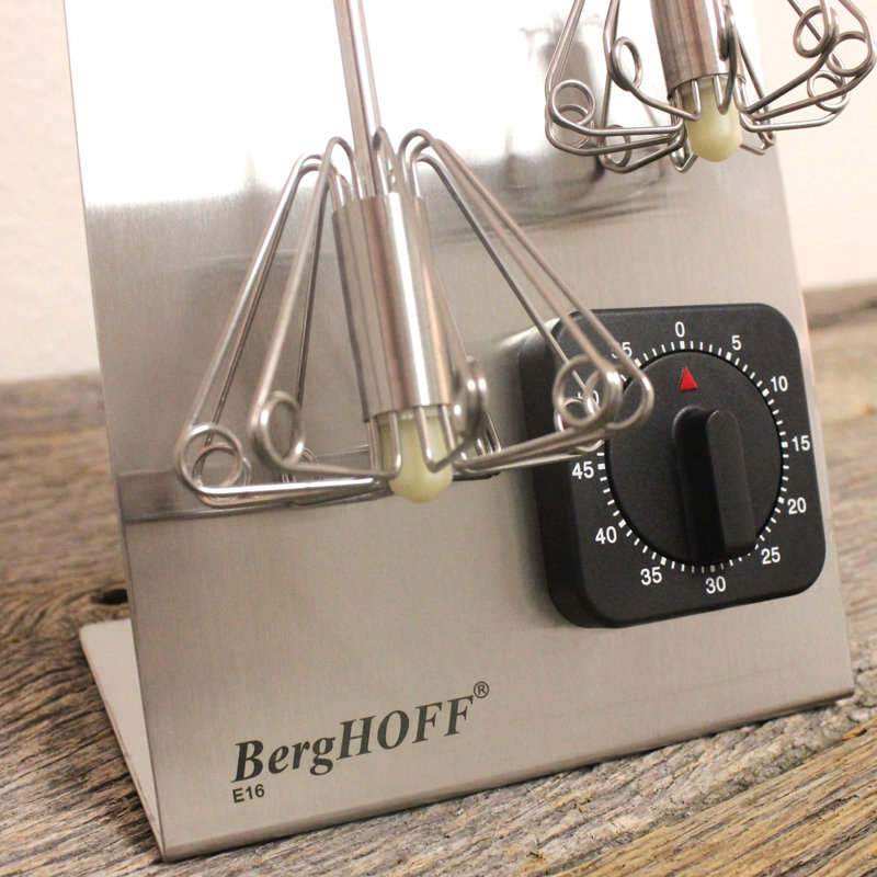 Stainless Steel Whisk Set with Stand and Timer