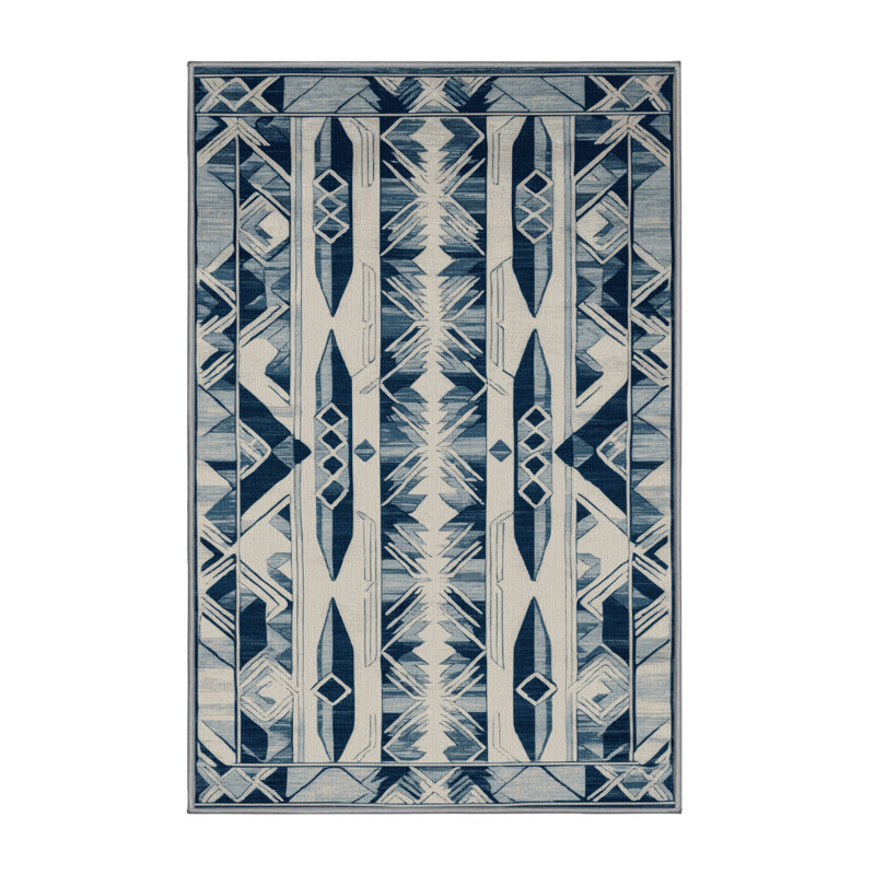 Machine Washable Art Deco Gray Area Rug, Rectangle 8' x 12'