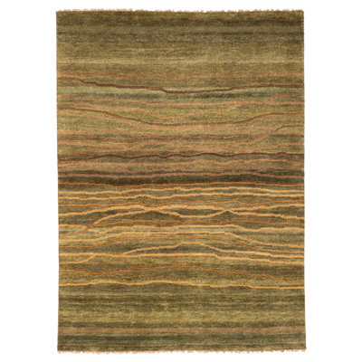 Peshawar Ziegler Green Rug 5'1" x 7'0"