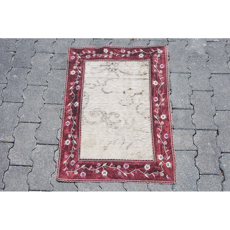 Tapis d'entrée rétro en laine Oathak