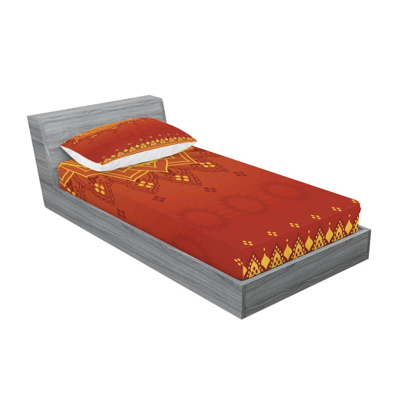 Ensemble de drap-housse et taies décoratives Ambesonne, Ensemble de draps pour lit simple + 1 drap-housse 