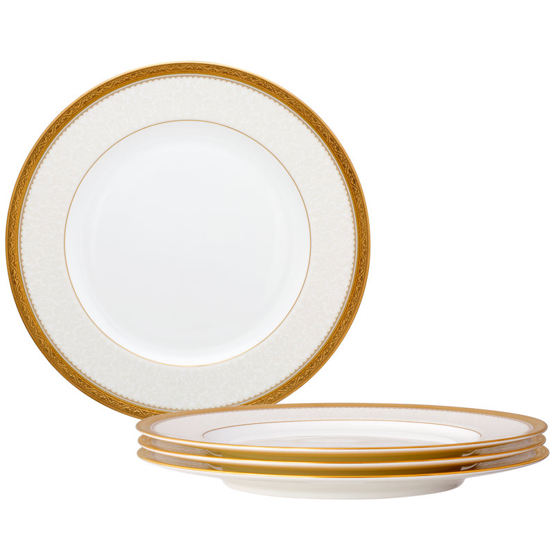 Noritake Odessa Dinner Plates, 10.5", Gold
