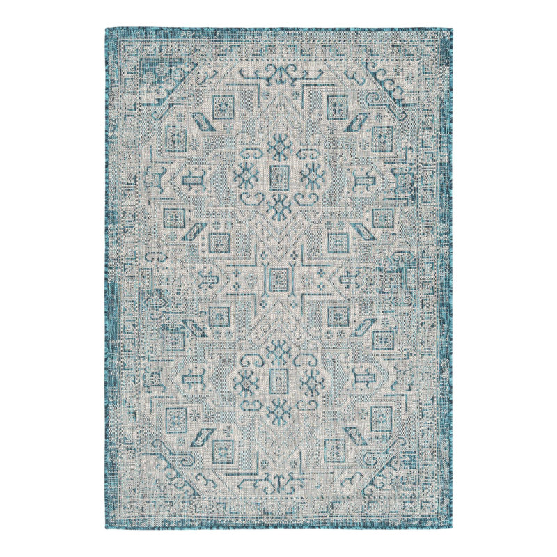 Danera Geometric Indoor / Outdoor Rug, Rectangle 4' x 6'