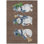 Tapis brun de Noël bonhomme de neige intérieur / extérieur lavable à la machine