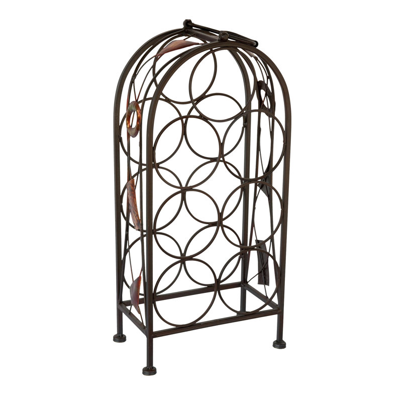 Floor Wine Bottle Rack in Brown