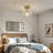 Vintage 11'' Semi Flush Mount Ceiling Light With Clear Flower Glass For Closet Hallway Kitchen Dining Room-118500162