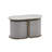 Mira 30.7" Modern Oval Wooden Coffee Table  with 2 Hidden Stools-2106772793