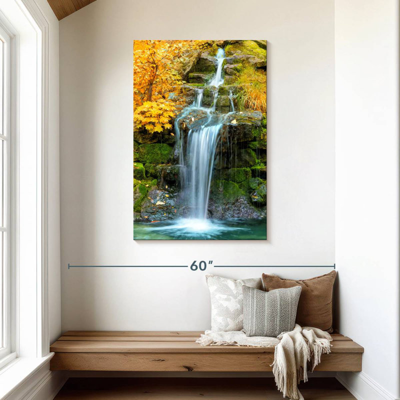 Kerrick Yellow Autumn Waterfall, 45" H x 30" W